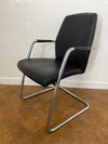 Used Sitland Passe Partout High back Executive Black Leather Meeting Chair