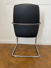 Used Sitland Passe Partout High back Executive Black Leather Meeting Chair
