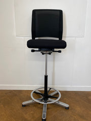 Used Interstuhl X195 Black Mesh Draughtsman/Technician Chair