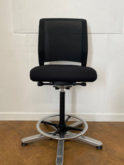Used Interstuhl X195 Black Mesh Draughtsman/Technician Chair