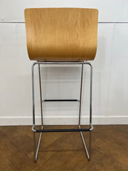 Used Orangebox Peak 03U Dark Grey Cloth Wooden stool