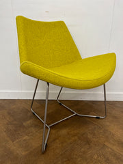 Vintage +Halle Lotus Easy Chair in Yellow Cloth