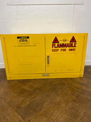 Used Justrite COSHH Double Door Flammable Materials Storage Cabinet 615mmh x 1095mmw x 460mmd