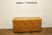 Used Burr Oak Veneer 4 Door Credenza 725mmh x 1490mmw x 500mmd