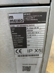 Meiko Undercounter Glass/Dishwasher Model: M-I Clean UM M2 Single Phase