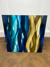 A Large Abstract Expressionism Acrylic Fluid Art Painting on Canvas