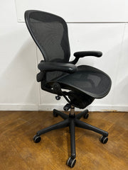 Herman Miller Aeron Size B 2 Lever Operator Chair with Lumbar