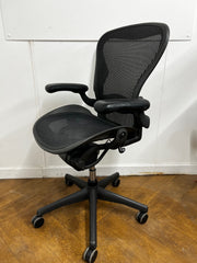 Herman Miller Aeron Size B 2 Lever Operator Chair with Lumbar