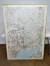 A Large Framed, Laminated Ordnance Survey Map showing South Wales and the Severn Estuary (1992)