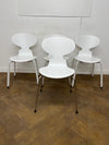 A Set of 4 Replica Arne Jacobsen by Fritz Hansen "Ant Chairs 3101" in White.