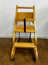 Vintage Wooden Children's High Chair in Beech