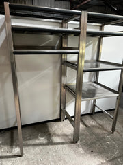 4 Tier (Double Size) Stainless Steel Commercial Kitchen Storage Shelves