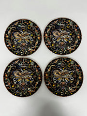 Vintage Villeroy & Boch Intarsia Service Plate Specially Designed for Raymond Blanc & Le Manoir Aux Quat Saisons. (Set of 4)