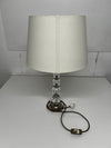 A Pair of Porta Romana  Graduated Glass Ball Lamps with Cream Shade.