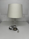 A Pair of Porta Romana Graduated Glass Ball Lamps with Cream Shade.