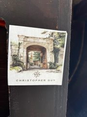 Christopher Guy "Vanity Fair I" Dressing Table in Hand Carved Mahogany and Matching "Vanity Fair" Red Leather Mahogany Chair