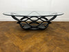Reflex Angelo Neolitico 40 Vetro Murano Glass Elliptical Coffee Table
