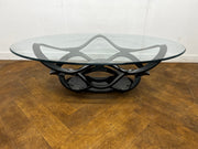 Reflex Angelo Neolitico 40 Vetro Murano Glass Elliptical Coffee Table