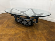 Reflex Angelo Neolitico 40 Vetro Murano Glass Elliptical Coffee Table