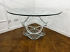 Reflex Angelo Neolitico 72 Vetro Murano Glass Circular DiningTable.