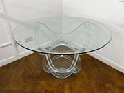 Reflex Angelo Neolitico 72 Vetro Murano Glass Circular DiningTable.