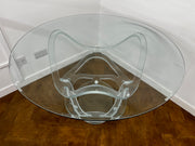 Reflex Angelo Neolitico 72 Vetro Murano Glass Circular DiningTable.