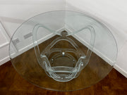 Reflex Angelo Neolitico 72 Vetro Murano Glass Circular DiningTable.