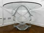 Reflex Angelo Neolitico 72 Vetro Murano Glass Circular DiningTable.
