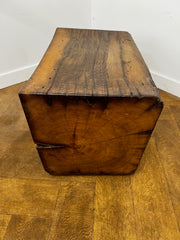 Antique Hand Crafted Solid Wood Bench/Stool on Wheels