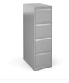 Bisley Grey Steel 4 Drawer Filing Cabinet