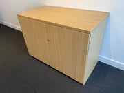 Used Oak 2 Door Credenza 1000mm wide