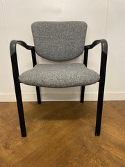 Used Haworth Improv Stacking Conference/Meeting Chair Grey Cloth