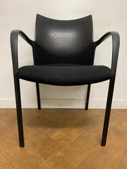 Used Herman Miller Black Cloth Stacking Meeting Chair