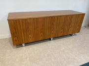 Used Walnut Veneer 2 Piece Boardroom/Conference Table 4000mm x 1400mm (Seats 12-16)