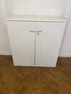 Used Konig & Neurath (K&N) White 2 door cupboards