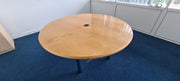 Used Maple Veneer Circular Meeting Table 1500mm Diameter