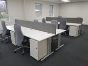 Used Senator Jigsaw White 1600mm x 800mm Rectangular Desks