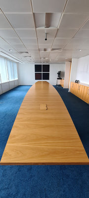 Used Oak Veneer Conference Table 9200mm x 1500mm