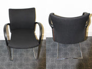 Used Senator Trilipse Black Cloth Meeting Armchair