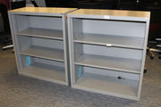 Used Haworth Grey Steel Bookcases with Adjustable Shelves