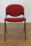 Used Prima Cherry Cloth Stacking Meeting Chairs