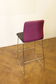 Used Boss Designs 'Arran' High Stools Brown with Purple Stripes