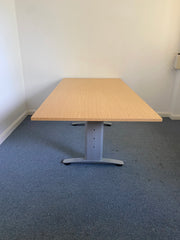 Used Oak 2000mm x 1000mm Meeting Table Seats 6