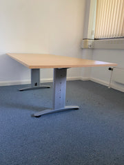 Used Oak 2000mm x 1000mm Meeting Table Seats 6
