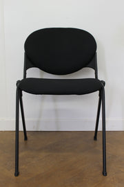 Used  Prima Black Cloth Stacking Meeting Chairs
