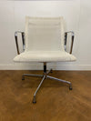 Used Vitra Eames EA108 White Netweave Armchair