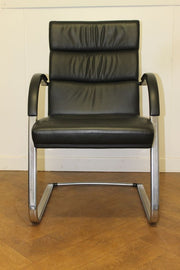 Used William Hands Orion Soft Cantilever Boardroom Chair Black Leather