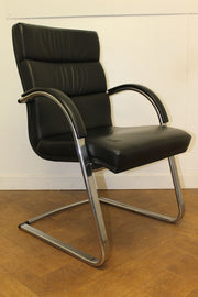 Used William Hands Orion Soft Cantilever Boardroom Chair Black Leather