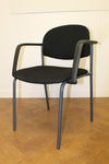 Used Tract Black Cloth Stacking Meeting Chairs