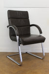 Used William Hands Orion Soft Cantilever Boardroom Chair Brown Leather